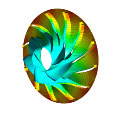 Figure 2_Stage2 Blade Surface static pressure contour