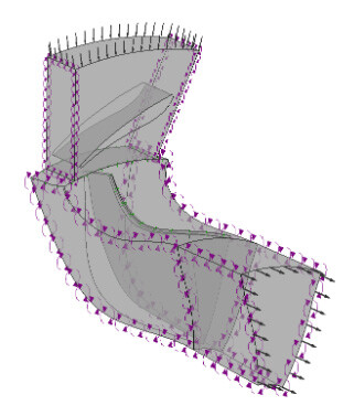 Fig 8. Radial turbine rotor CFD setup