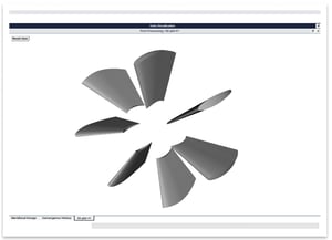 3D model of compressor inlet guide vanes