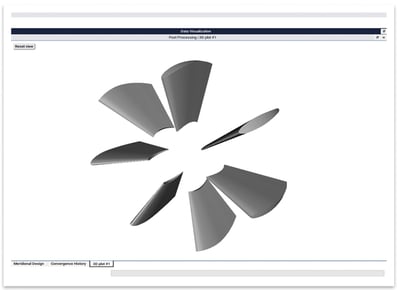 3D model of compressor inlet guide vanes