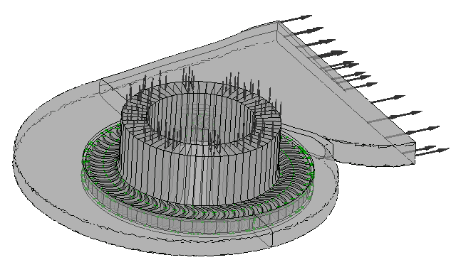 CPU cooling fan stage CFD setup