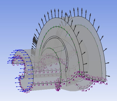 Wastewater pump impeller CFD setup