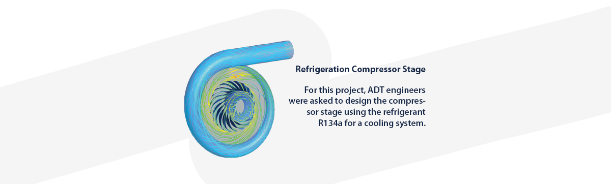 Design of a Refrigeration Compressor Stage in R134