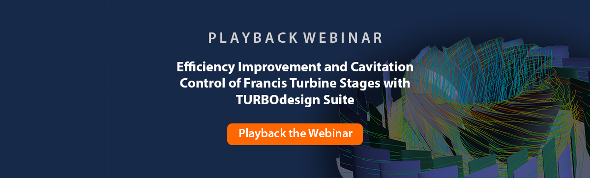 Webinar: Design optimization of Francis turbine by TURBOdesign Suite